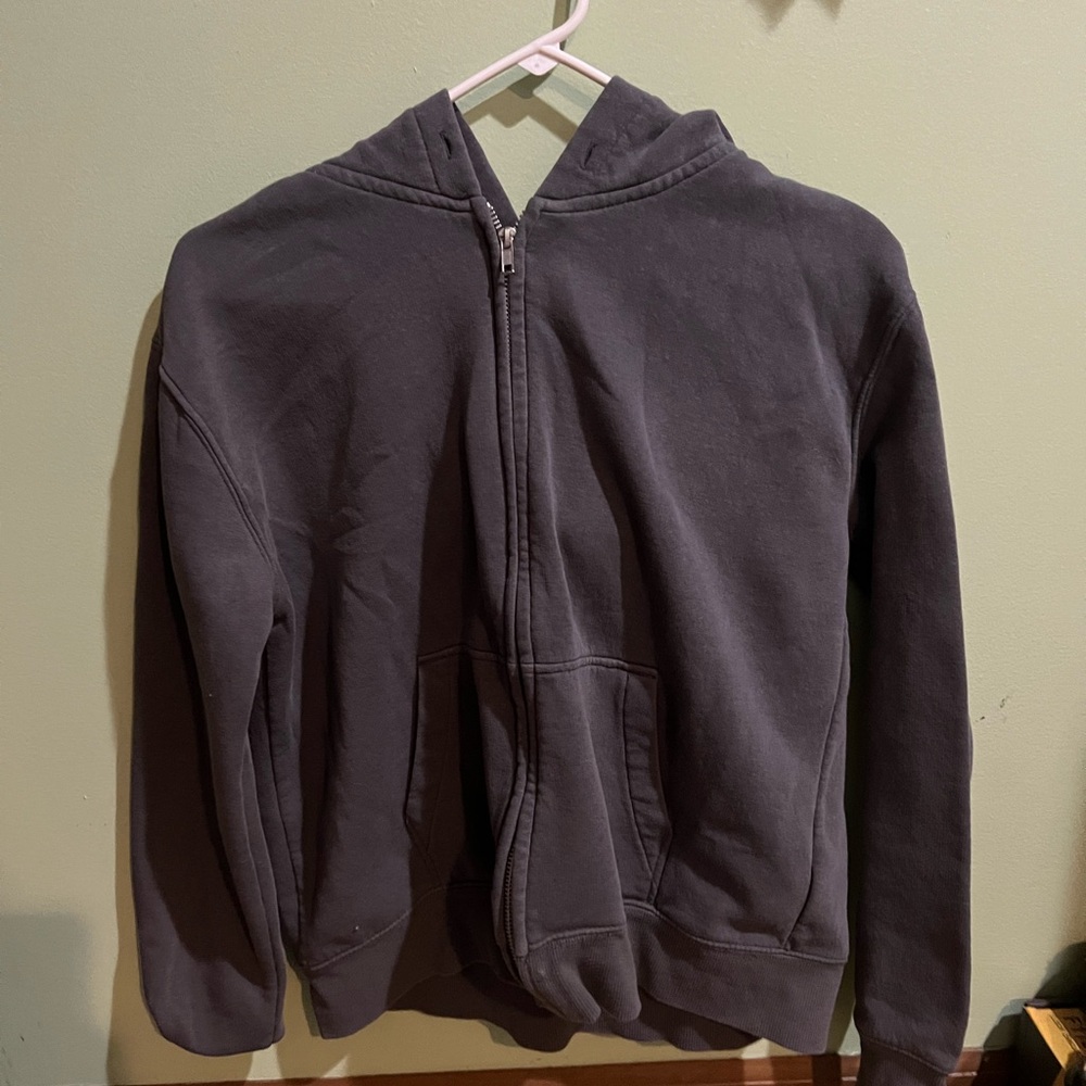 dark gray zip up